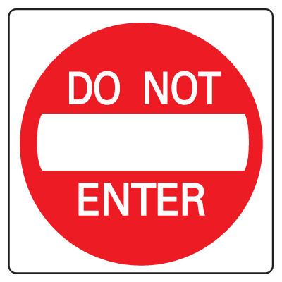 REAL 24" DO NOT ENTER ROAD STREET TRAFFIC SIGN 
