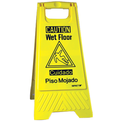 Impact® Products Hi-Vis Two-Sided Floor Stand Signs: Barricade, Caution ...
