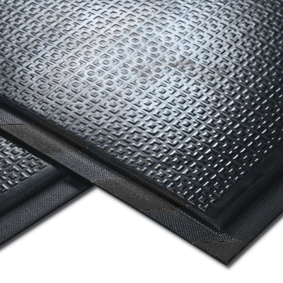 M + A MATTING® Happy Feet™ Texture Surface Anti-Fatigue Mat: 3' X 5', Black  - Conney Safety