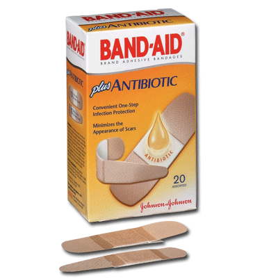 Johnson & Johnson® Band-Aid® Plus Antibiotic Bandages: Assorted Sizes,  20/Box - Conney Safety