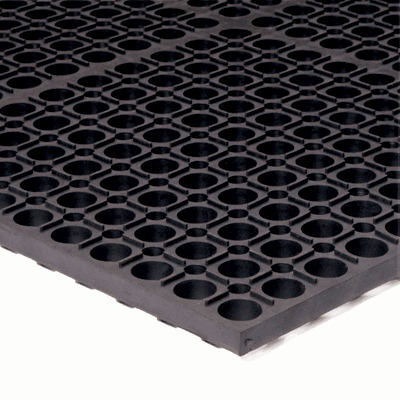 Direct Safety® Recede HD Anti-Fatigue Mat: 3' X 5', Black - Conney Safety