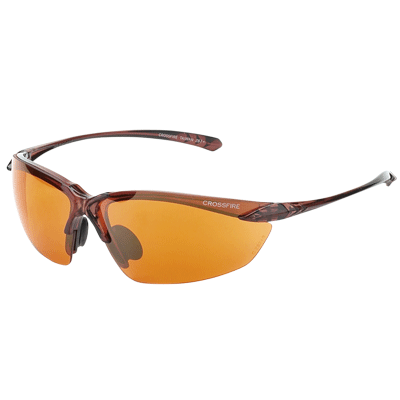 Crossfire® Sniper Safety Glasses: Brown Frame, Copper High-Definition  Mirror Hardcoat Lens
