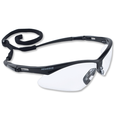 Jackson Safety Nemesis Safety Glasses Black Frame Amber Lens 25659