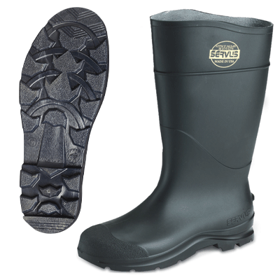 Radnor® Size 9 Black 16 PVC Economy Boots With Lugged Outsole 64055853 