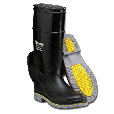 Radnor® Size 9 Black 16 PVC Economy Boots With Lugged Outsole 64055853 