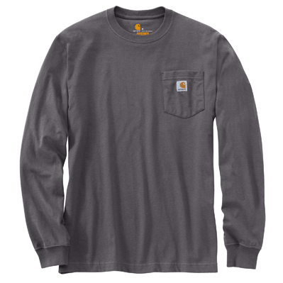 Carhartt K126 Long Sleeve Workwear Pocket T-Shirt, Men's - Conney Safety