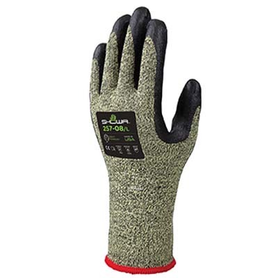 SHOWA S-TEX 300 Polyester Cut Resistant Gloves Rubber Coated Palm (A4)