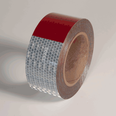 Dot-C2 Red/White Reflective Safety Conspicuity Adhesive Tape 2 Inch x 150  Feet